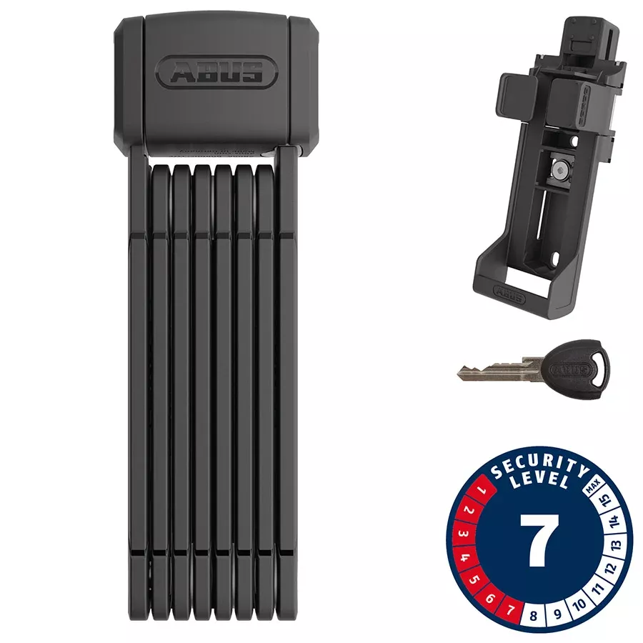 Abus Bordo 5800K Folding Lock Key - Plus 80cm 2.6' 2.5mm Black