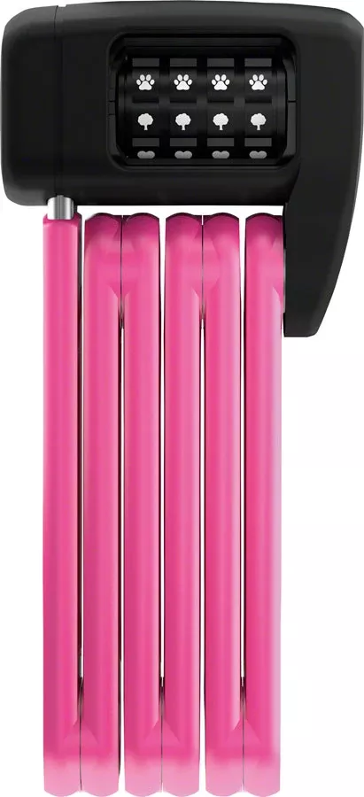 Abus BORDO Lite Mini 6055C/60 Folding Lock - Symbols Combination 2' 5mm Pink