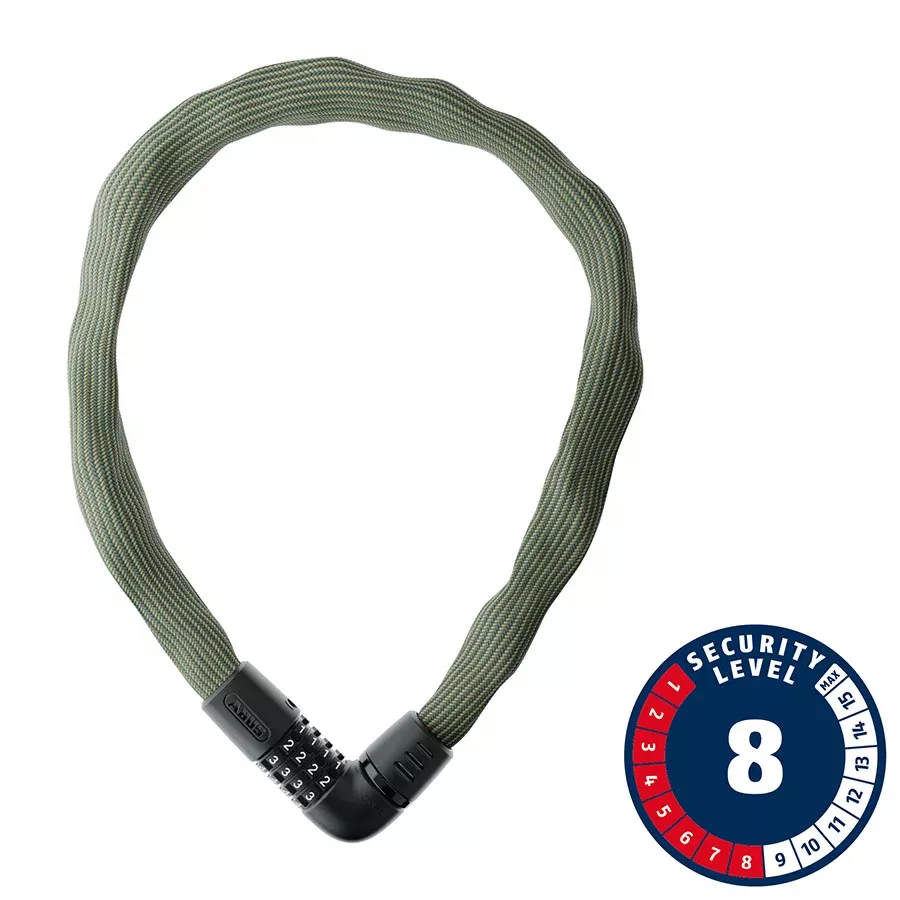 Abus IVERA 7210C Chain Lock Combination 7mm 85cm 33.5" Green