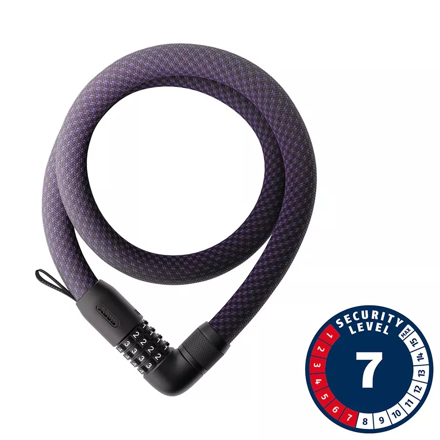 Abus Yarnit 4004C Chain Lock Combination 24mm 110cm 43.3'' Midnight Purple