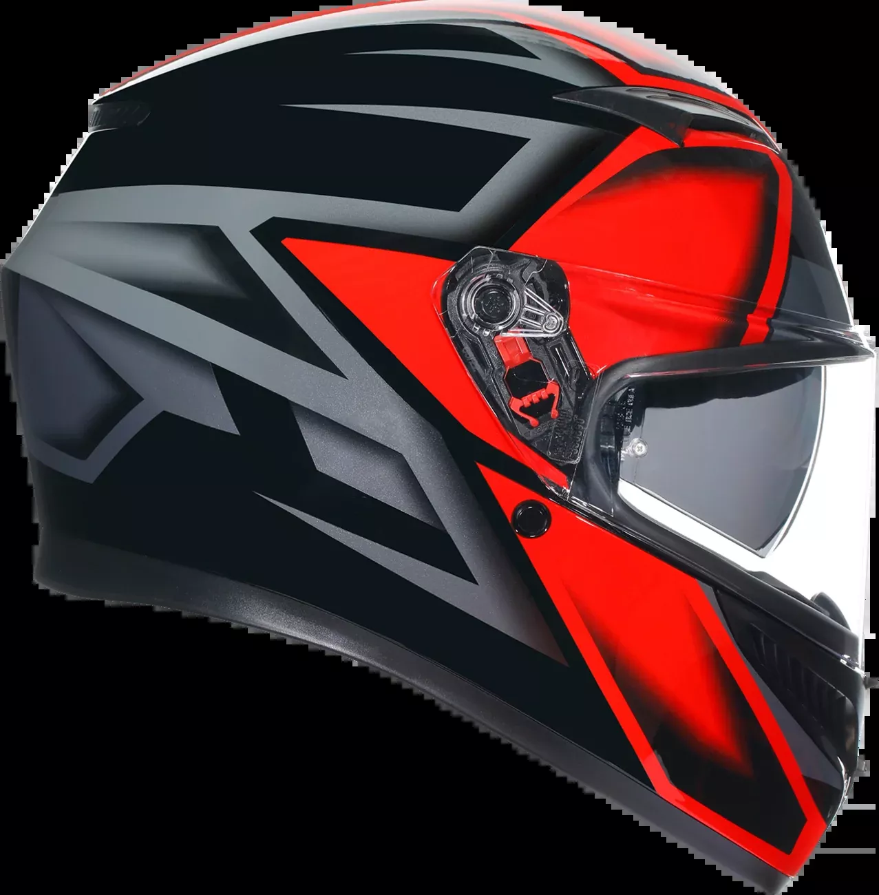 AGV K3 Helmet - Compound Black/Red, Small (Part No. 2118381004009S)