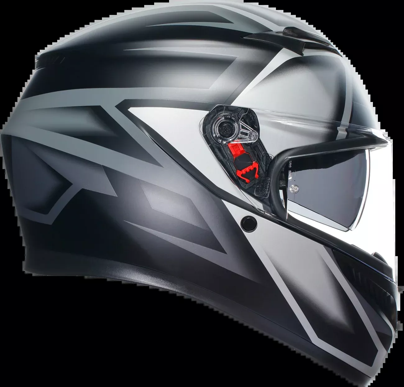 AGV K3 Helmet - Compound Matte Black and Gray, 2XL – Advanced Aerodynamic Motorcycle Helmet with Max Vision Pinlock