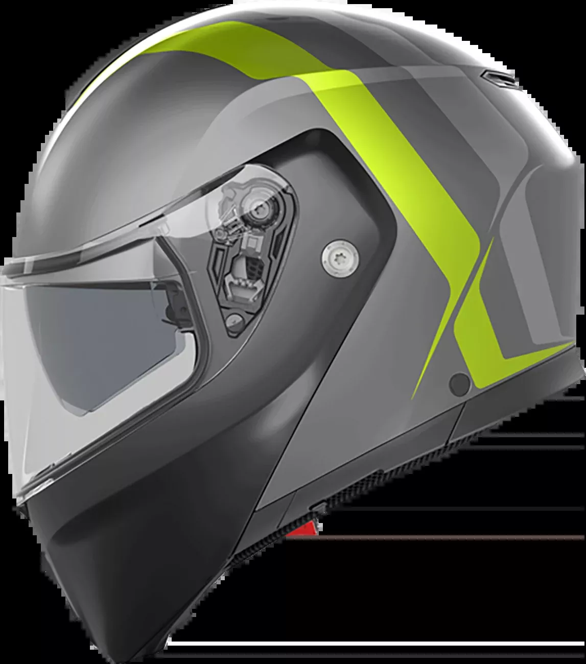 AGV Streetmodular Helmet Resia Large Matte Gray/Black/Yellow Fluo - Part 2118296002007L