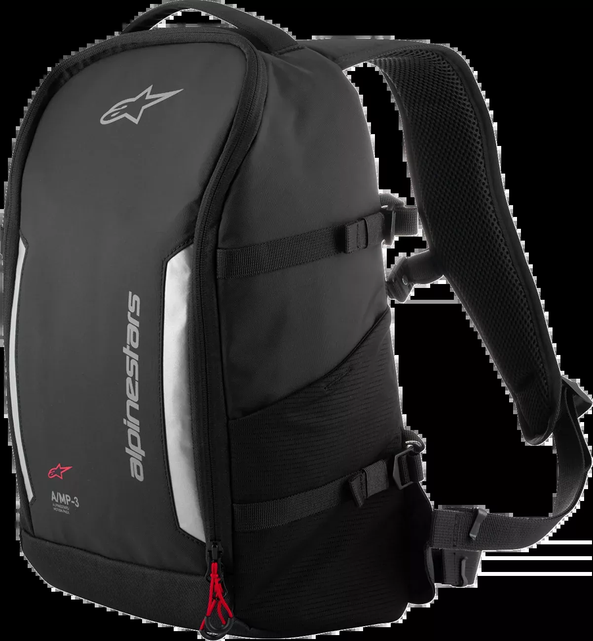 Alpinestars AMP-3 Motorcycle Backpack | Black | Sport Riding Pack with Rain Cover