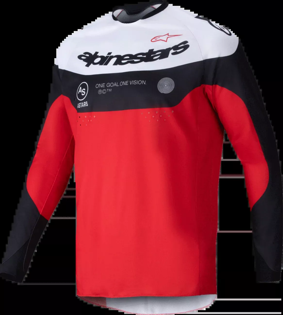 Alpinestars Pro-Dura Long-Sleeve Jersey - Black, Bright Red & White - Large