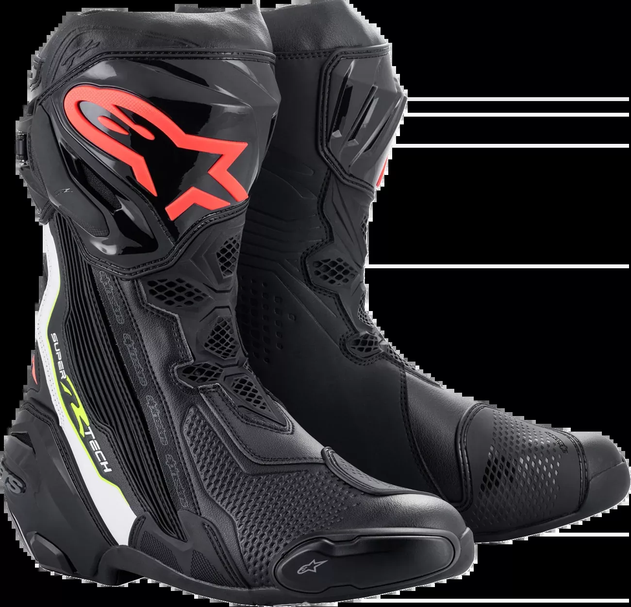 Alpinestars Supertech R Boots Black/Red US 6.5 / EU 40 – High-Performance Motorcycle Footwear