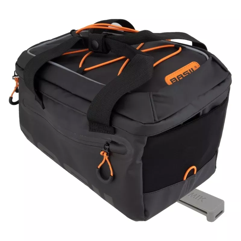 Basil Miles Tarpaulin Trunk Bag MIK MIK 12.6x7.9x7.9` 427 c.i. Black/Orange