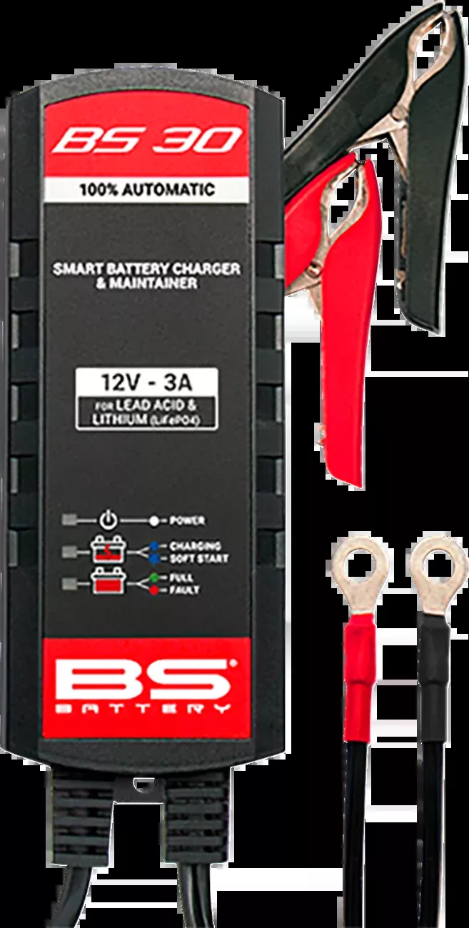 BS BATTERY BS 30 12V 3A Battery Charger & Maintainer