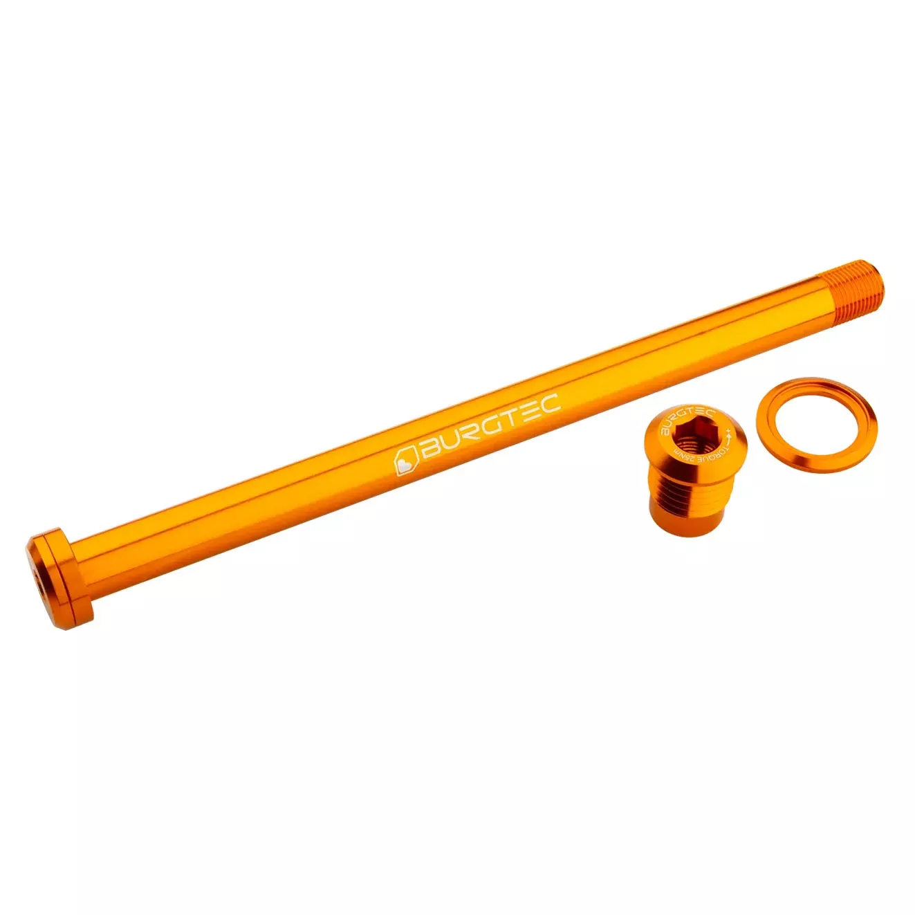 Burgtec 180mm x 12mm 1.00mm Pitch Rear Axle Iron Bro Orange