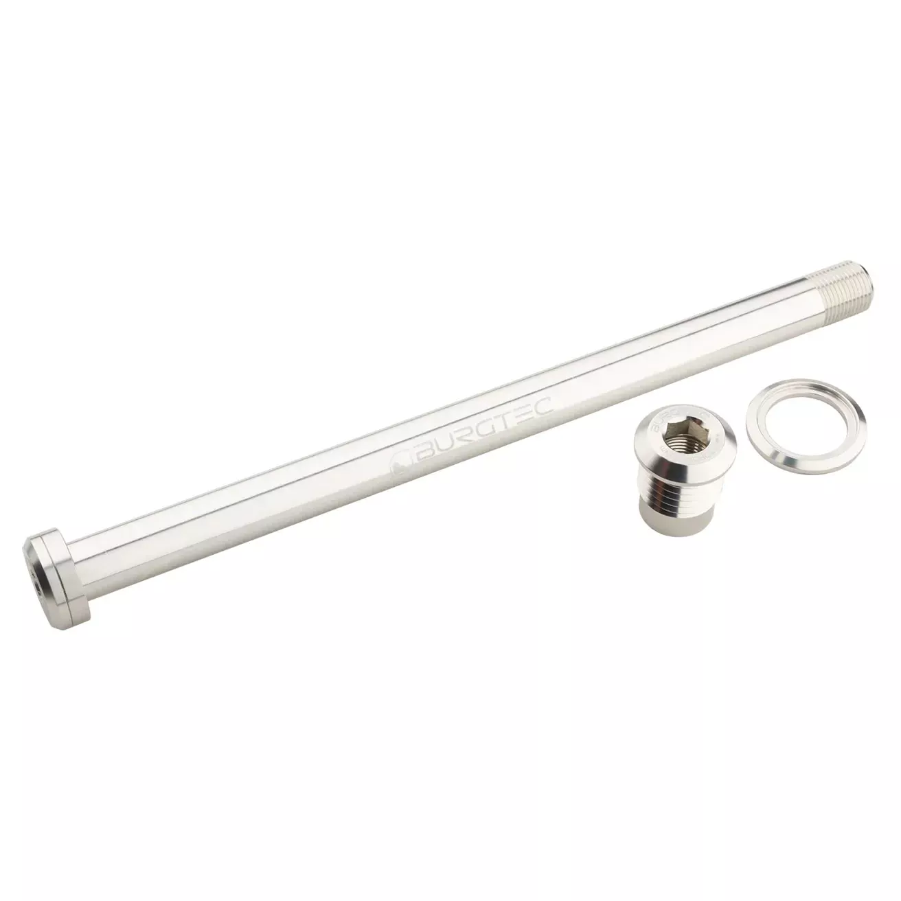 Burgtec 180mm x 12mm 1.00mm Pitch Rear Axle Rhodium Silver