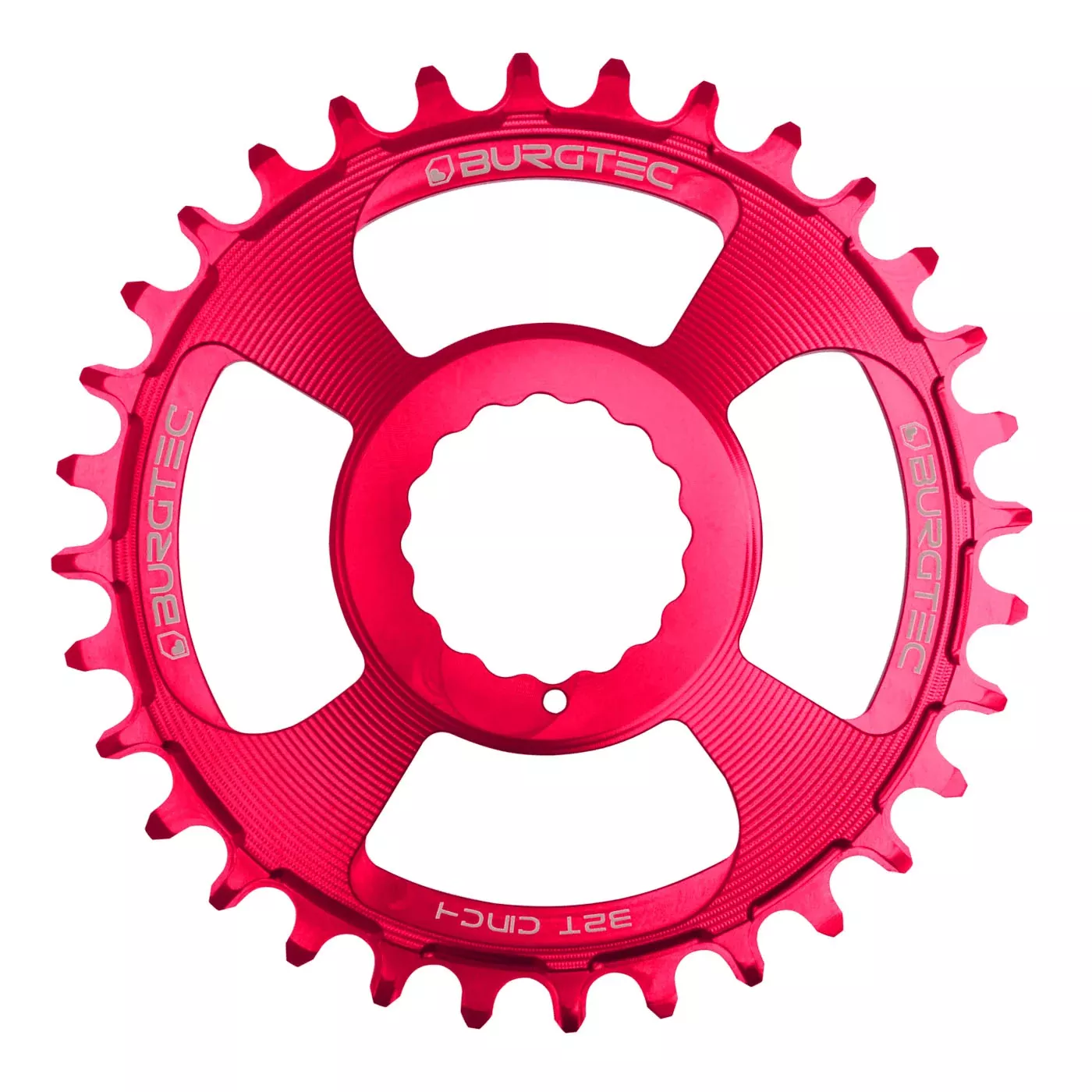 Burgtec Cinch Thick Thin Chainring 32T Toxic Barbie Pink