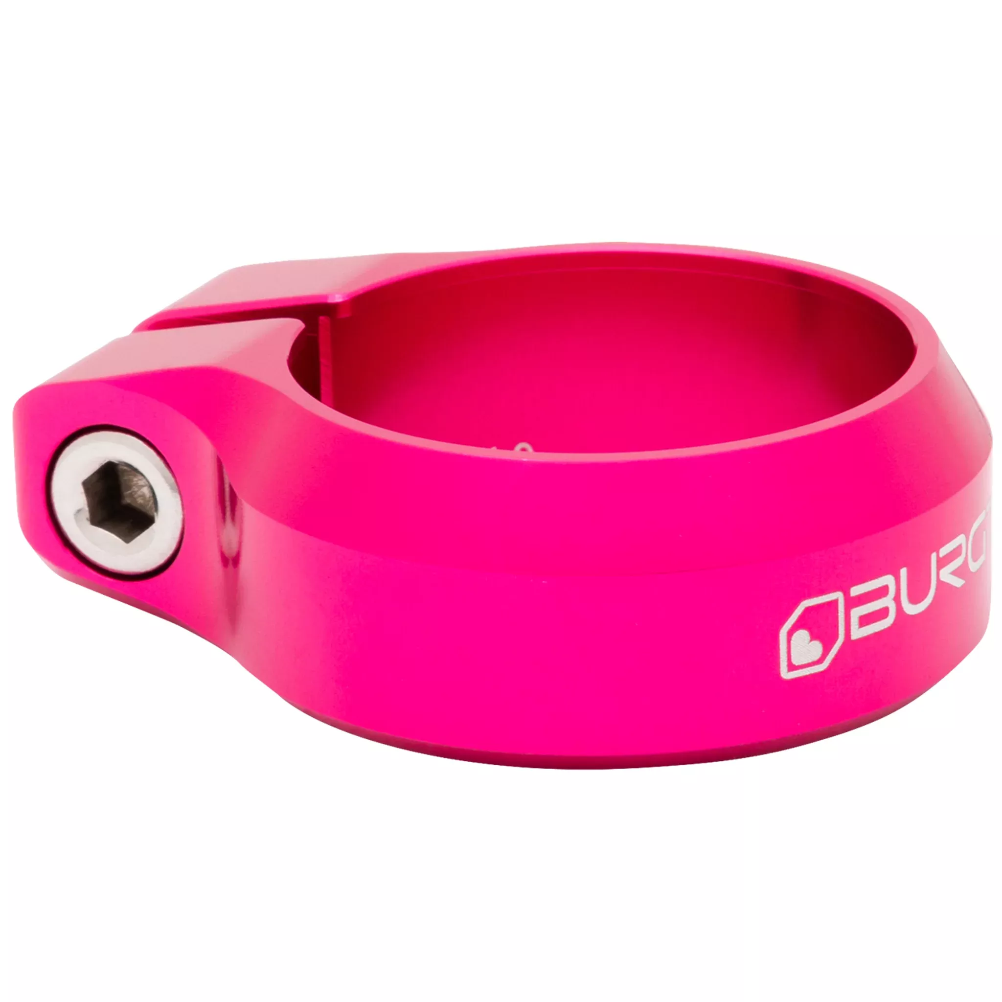 Burgtec Seat Clamp 34.9mm Toxic Barbie Pink