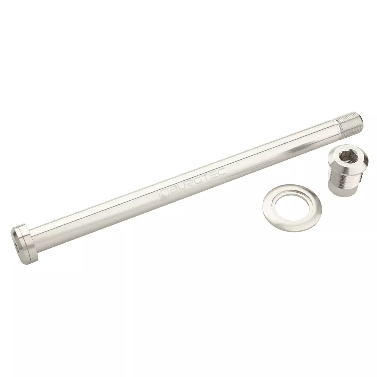 Burgtec Trek 184.5mm Rear Axle Rhodium Silver