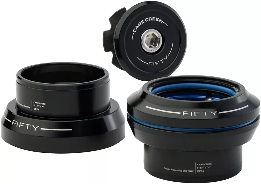Cane Creek 50 Headset - EC34/28.6 Upper | EC34/30 Lower Straight Black