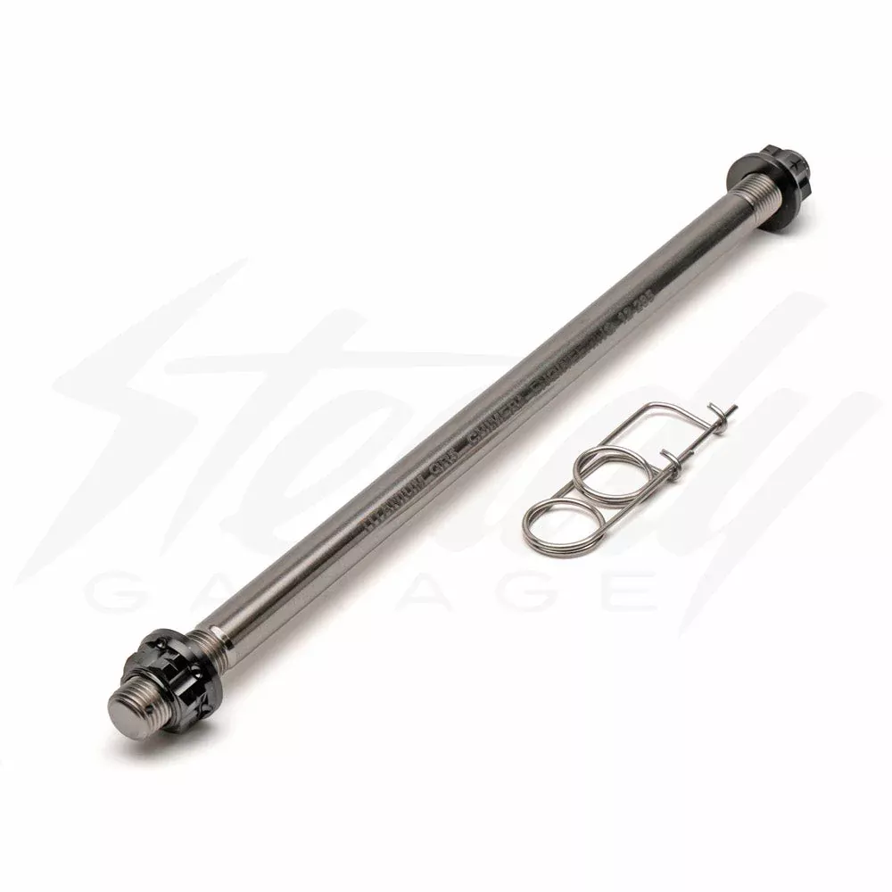 Chimera Engineering GR-5 Titanium Axle Shaft and Nuts - Universal Fitment - M12 x 310 MM LENGTH - Honda Grom REAR (2014-2020)