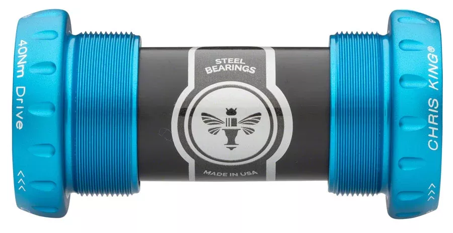 Chris King ThreadFit 24 Bottom Bracket Fit Kit 4 - English For Shimano Hollowtech II Matte Jet