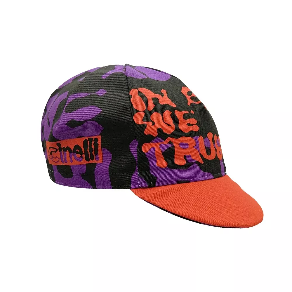 Cinelli NO LONGER STOCKINGCycling Cap In-Bike-We-Trust Ora