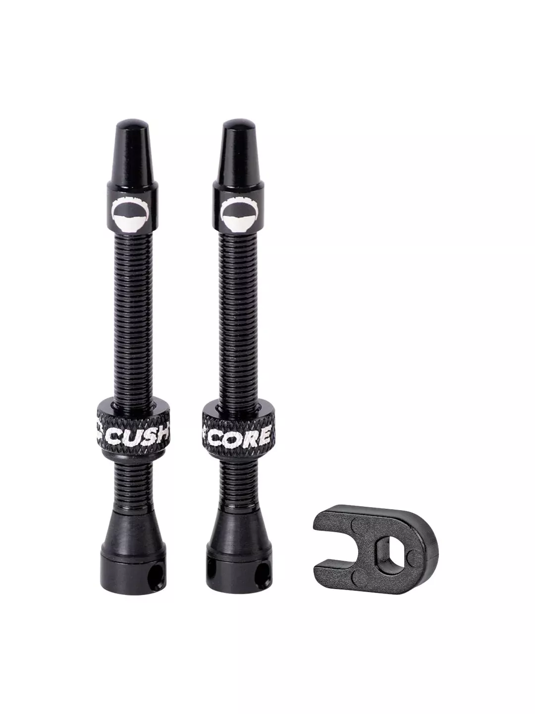 CushCore Tubeless Presta Valve Set - 55mm Black
