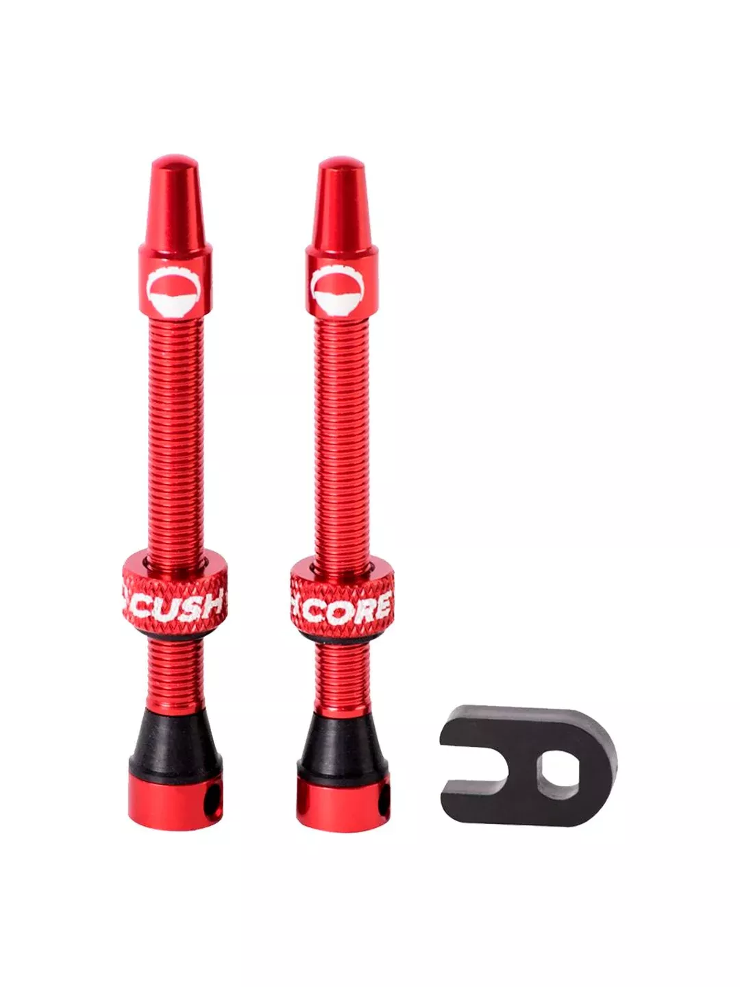 CushCore Tubeless Presta Valve Set - 55mm Red