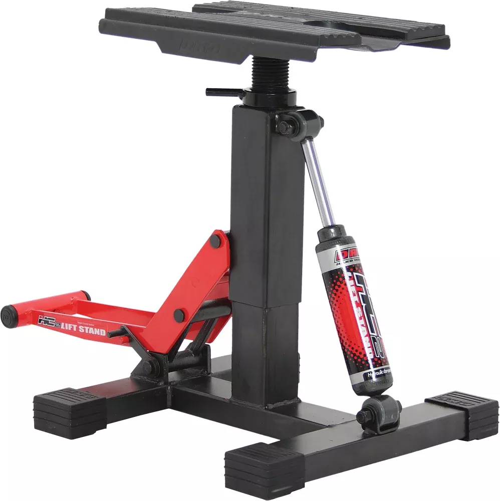 DRC HC2 Dirt Bike Lift Stand | Height-Adjustable | Black/Red