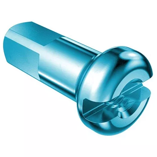 DT Swiss Standard Spoke Nipples - Aluminum 2.0 x 12mm Turquoise Box of 100