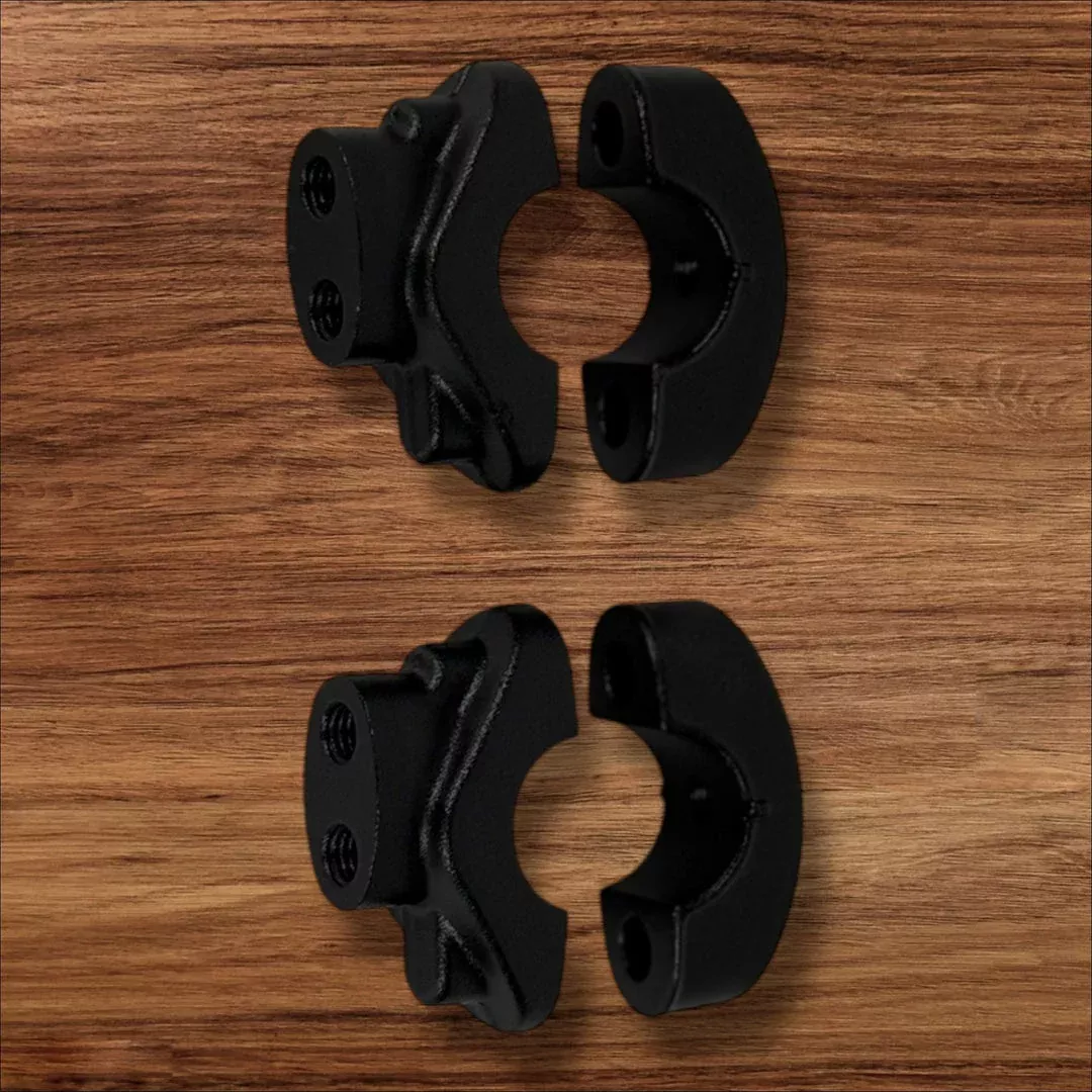 ETM RTR Anodized Bar Clamps | Upper & Lower Set | Black, Red, Blue, Green, Purple