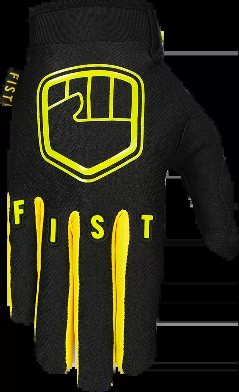 FIST HANDWEAR Strapped Stocker Gloves - Fluoro Yellow, Medium (Part Number: F-GS-01130-M)