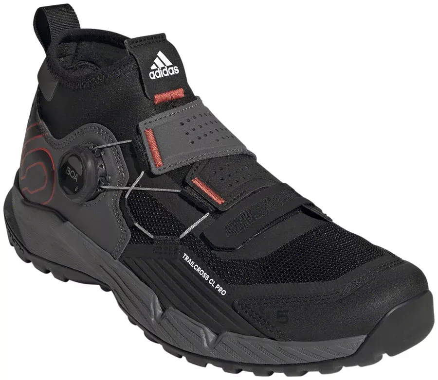 Five Ten Trailcross Pro Mountain Clipless Shoes - Women's Gray/Black/Red 10