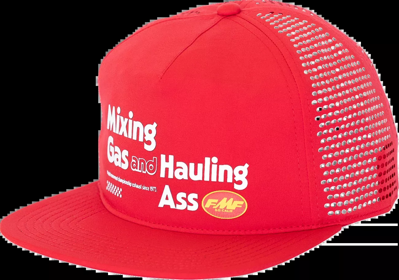 FMF Mixer Hat - Red HO24196900RED with Sport Mesh Panel and High-Density Front Print