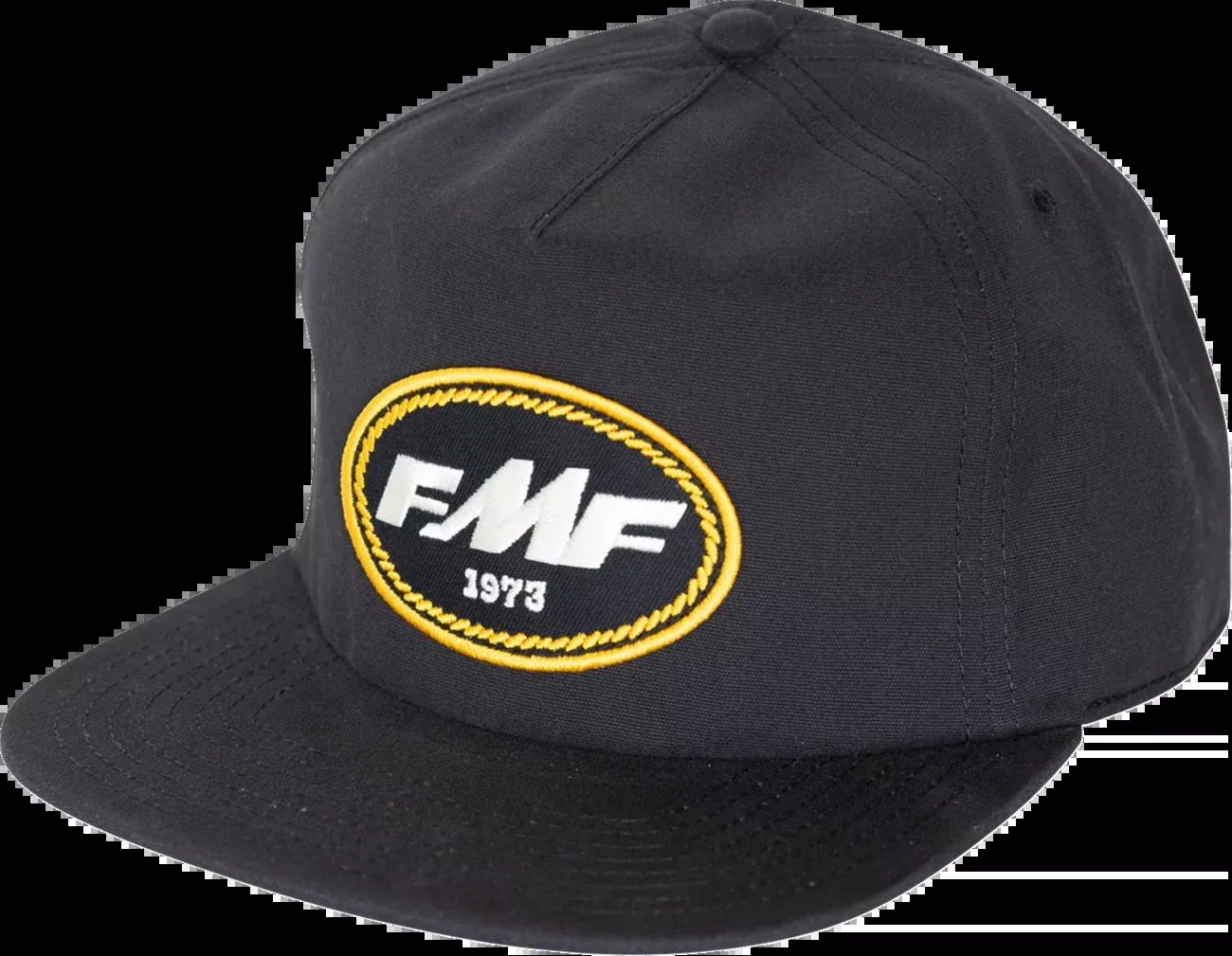 FMF Roper Hat Black SP25196901BLK by FMF - Unstructured 5 Panel Cap with Embroidery and Woven Label