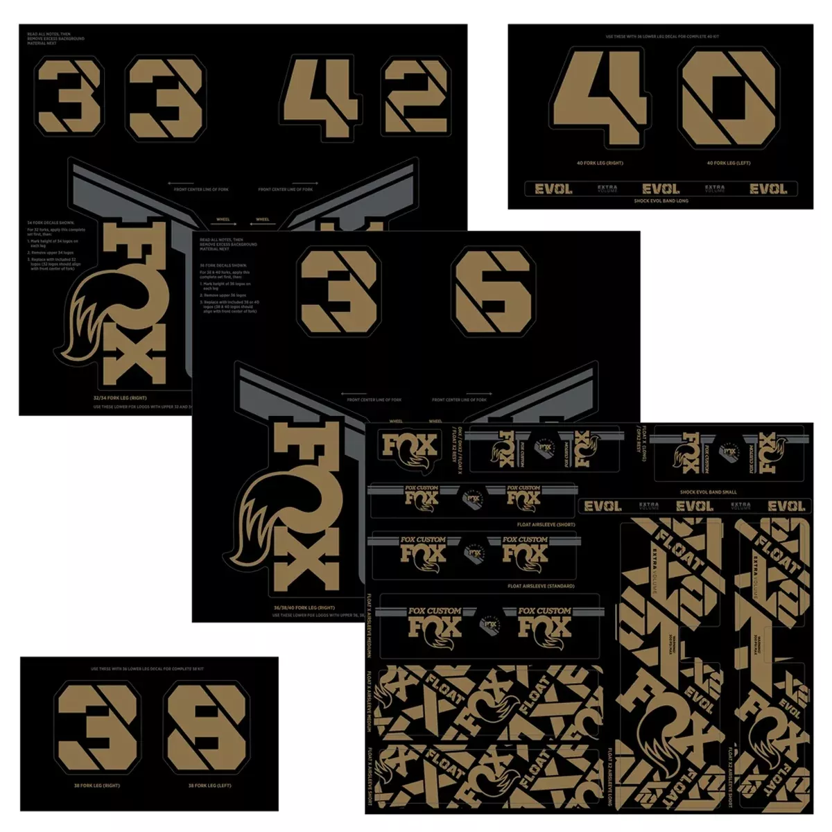 FOX Fork and Shock Decal Kit - Kash