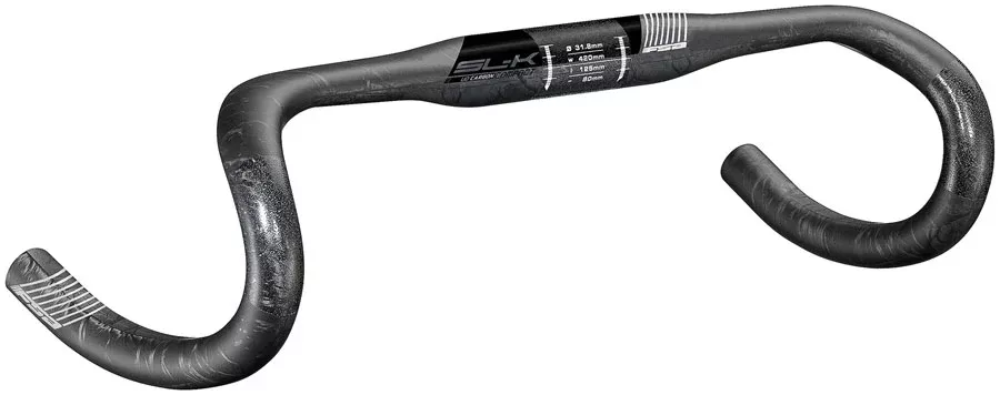 FSA SL-K Compact Handlebar 31.8mm Clamp Diameter 360mm Width ACR Internal Routing Compatible – Carbon
