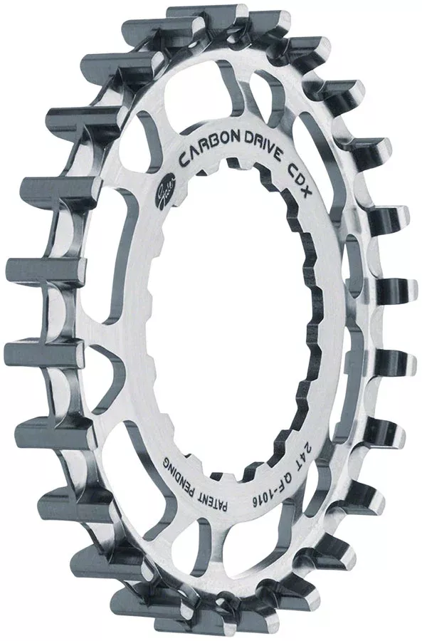 Gates Carbon Drive CDX CenterTrack Front Sprocket- 24t For Bosch GEN 2 Silver