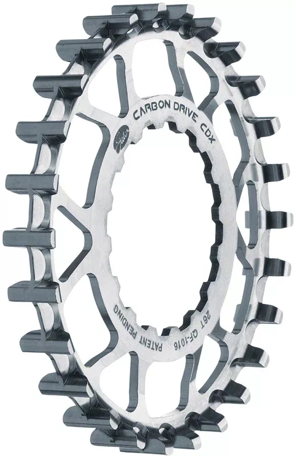 Gates Carbon Drive CDX CenterTrack Front Sprocket- 26t For Bosch GEN 2 Silver