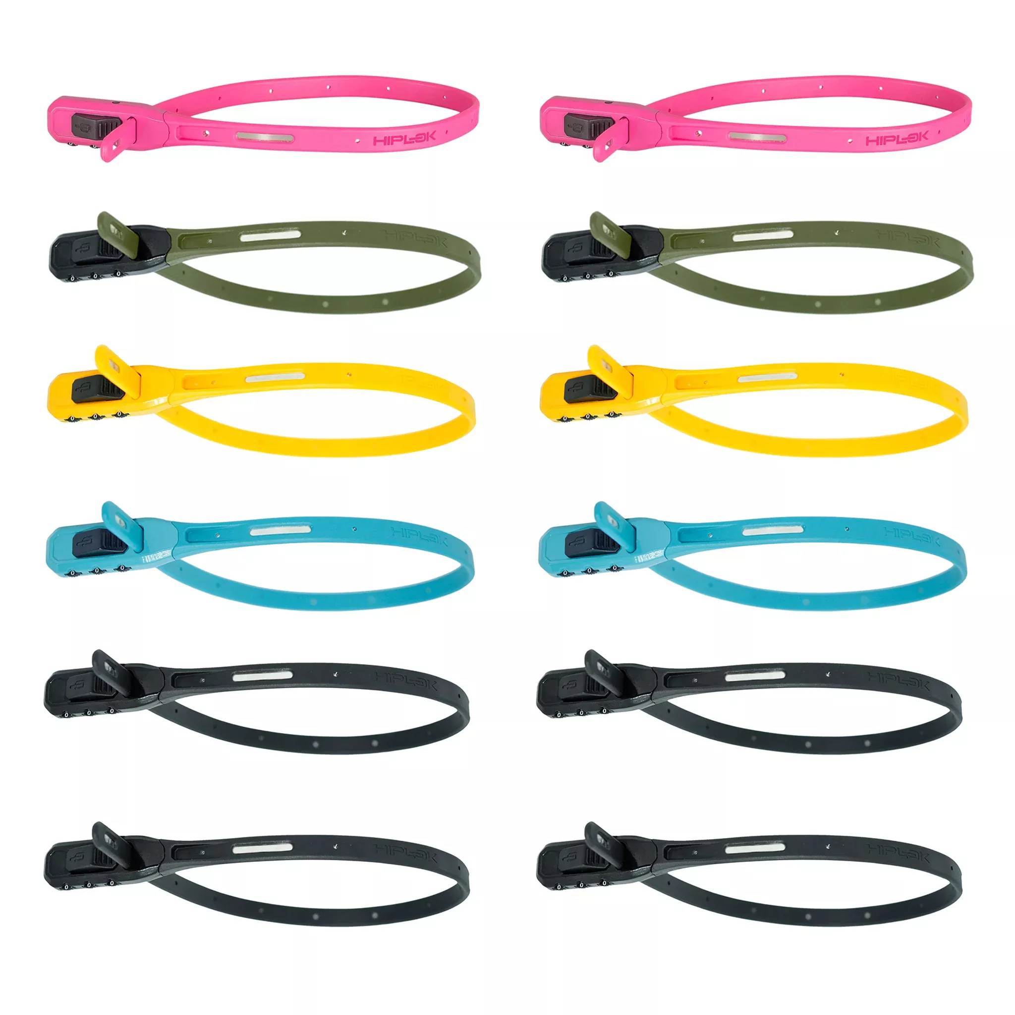 Hiplok Z Lok V2 12 Count Zip Combo Lock Multi-Color