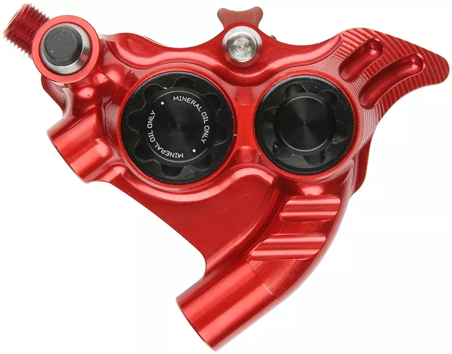 Hope RX4+ SL Disc Brake Caliper - Rear Flat Mount Direct +20mm Mineral Oil Type Red
