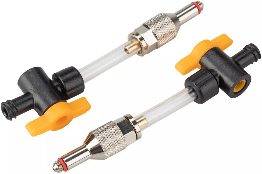 Jagwire Elite Mineral Oil Bleed Kit Universal Adapters 1/4-Turn Valves Pair