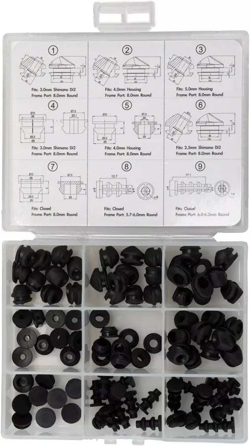 Jagwire Frame Plug Combo Box for Housing Di2 and Closed-Type