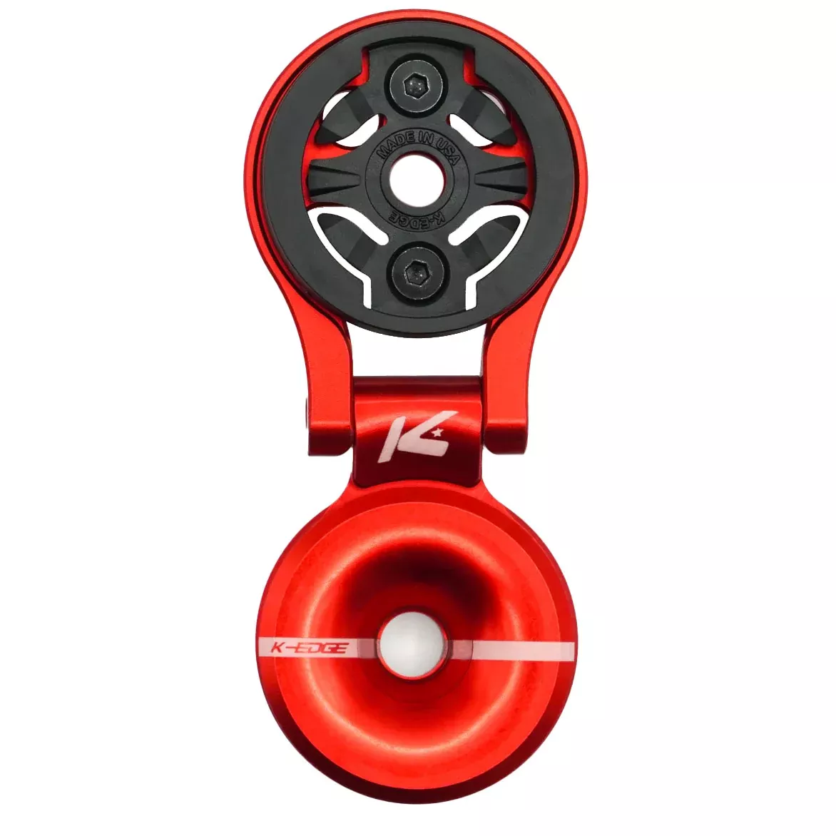 K-Edge Garmin Race Stem Mount w/ Top Cap Adjustable Red