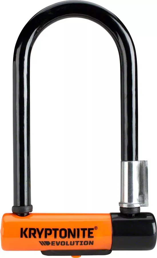 Kryptonite Evolution Series U-Lock - 3.25 x 7" Keyed Black Includes 4' cable