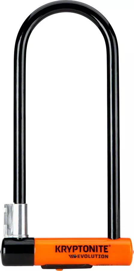 Kryptonite Evolution Series U-Lock - 4 x 11.5" Keyed Black Includes bracket