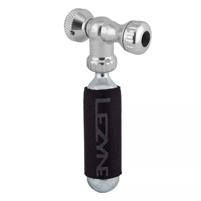 Lezyne Control Drive Co2 16 gram cartridge machined Slip Fit Chuck Silver