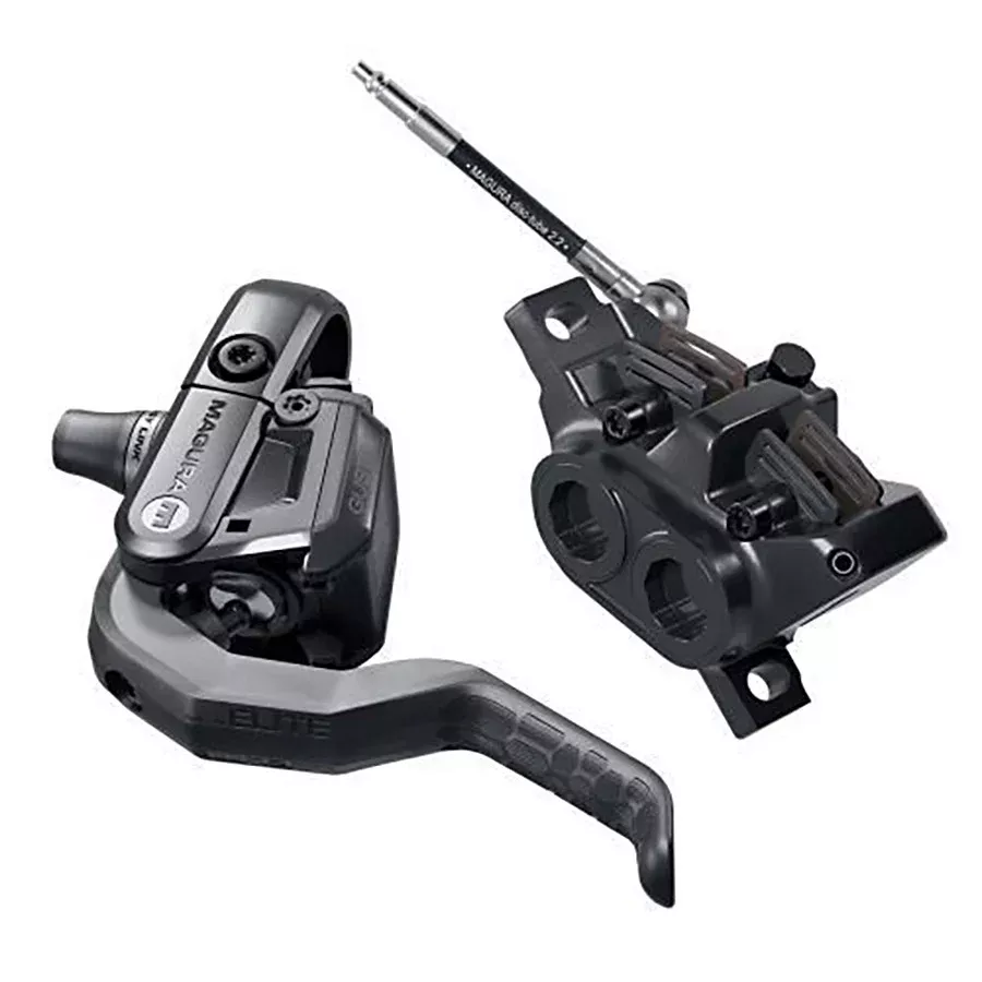 Magura Gustav Elite Disc Brake Lever - Front Rear Post Mount 4-Piston Carbotecture Lever Blade BLK