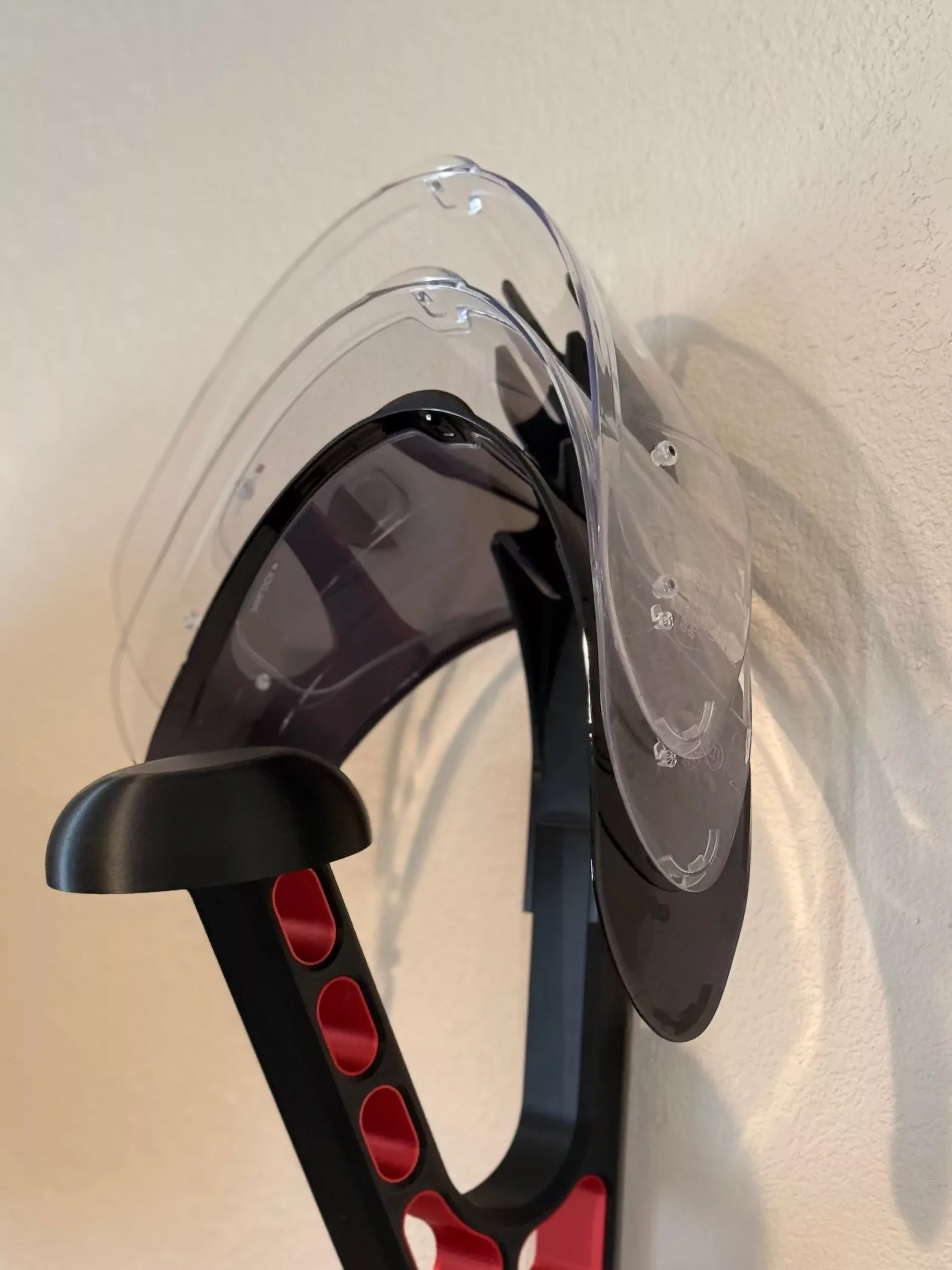 McCoy Industries Helmet Visor Holder – Wall Mount Add-On | Holds 3 Visors