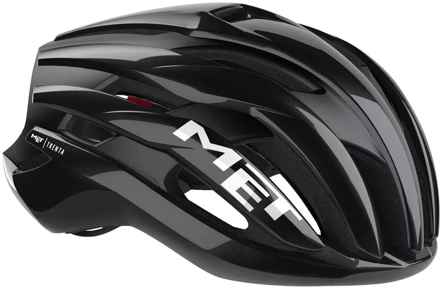 MET Trenta Helmet - Black/Red Gloss Large
