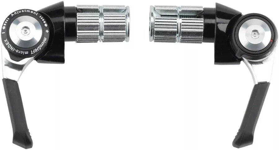 microSHIFT Bar End Shifter Set 8-Speed Road Double/Triple Shimano Compatible BLK
