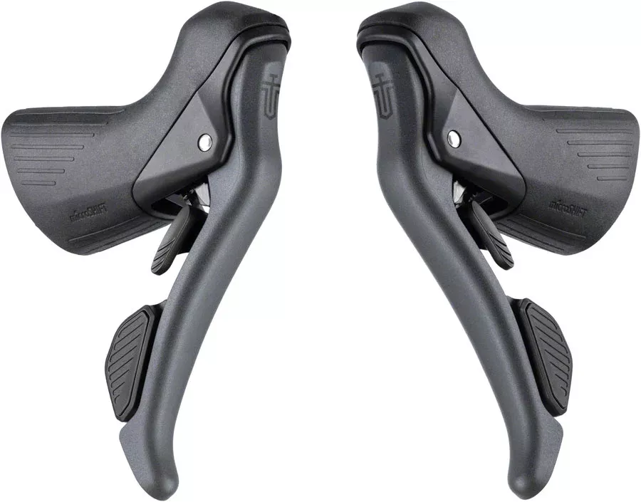 microSHIFT Sword Drop Bar Shifter/Brake Lever Set - 2x 10-Speed Sword Compatible Gray