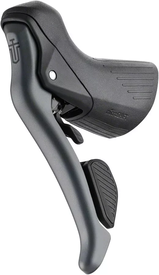 microSHIFT Sword Left Drop Bar Shifter/Brake Lever - Double Sword Compatible Gray Version B
