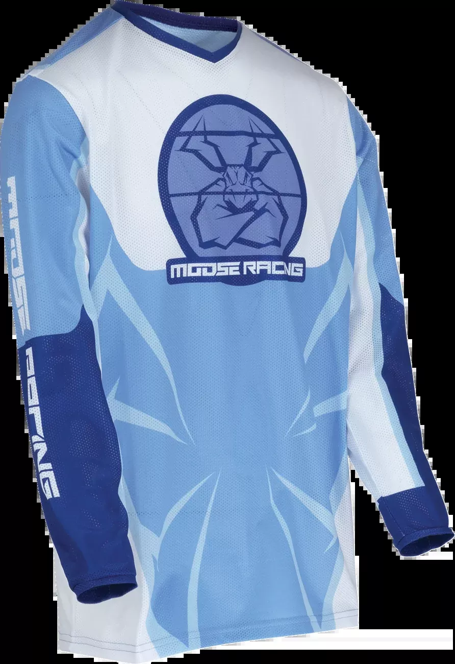 Moose Offroad Youth Agroid Mesh Jersey - Blue/White, Part Number 2912-2482