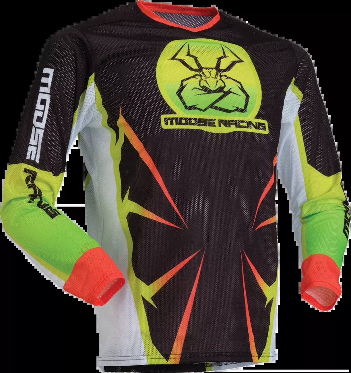 MOOSE OFFROAD Youth Agroid Mesh Jersey - Hi-Viz and Black, Medium (Part No. 2912-2532)